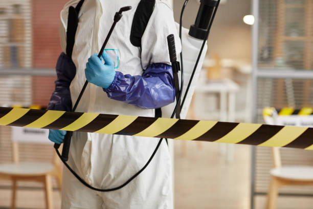 Professional Biohazard Cleanup technician working in Dowling, MI